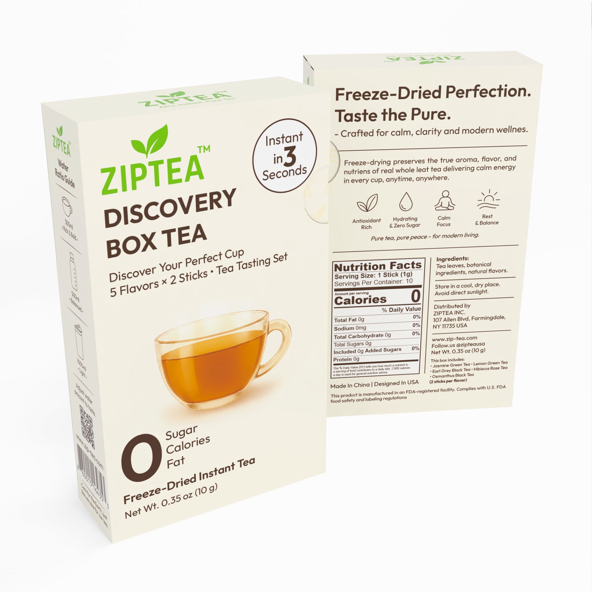 Assorted 5 Flavors Tea Freeze Dried Powder – ZIPTEA
