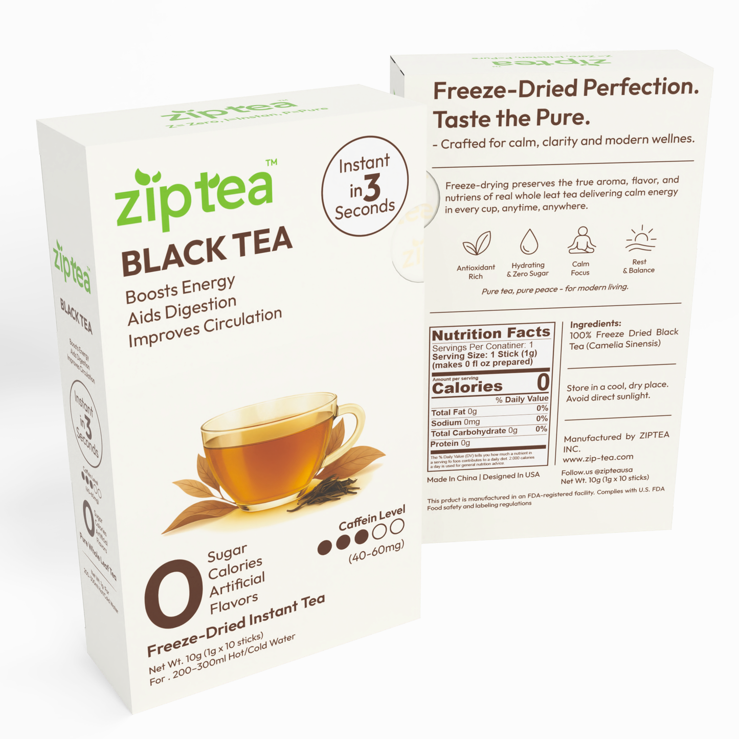 Ginger Black Tea Freeze Dried Powder