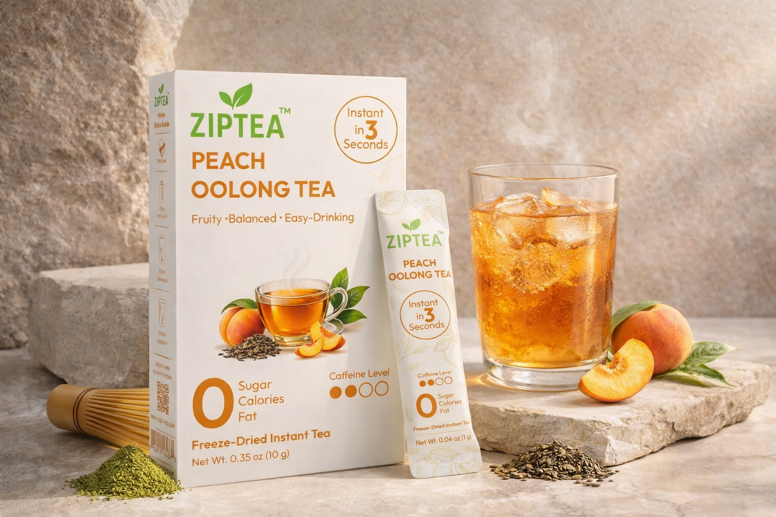 Peach Oolong Tea Freeze Dried Powder – ZIPTEA