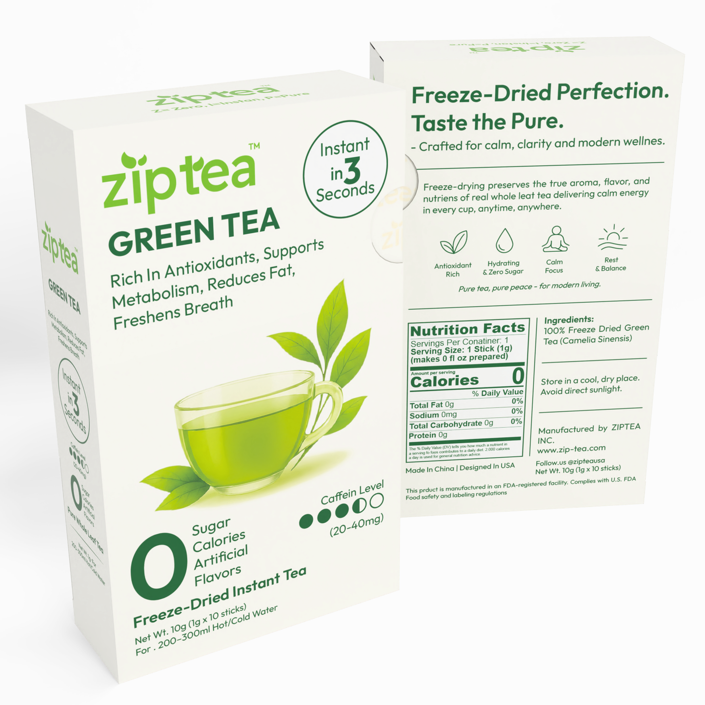 Probiotic Green Tea Freeze Dried Powder