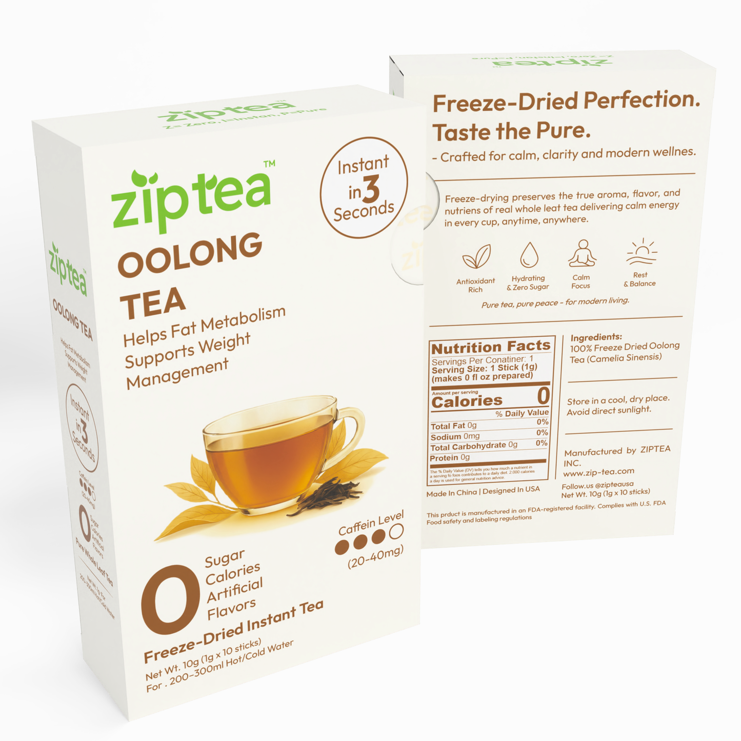 Peach Oolong Tea Freeze Dried Powder